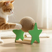 Cat Scratching Ball Interactive Sisal Scratching Ball Stable for Kittens