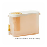 Large Capacity 3.9L Beverage Dispenser with Tap Food Grade Material Refrigerator Water Dispenser Space Saving Design Cold Brew Pitcher with Spigot for Summer Parties