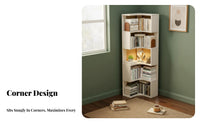 Space-Saving Design L-Shaped Corner Shelving Large Capacity L-Shaped Corner Bookshelf Versatile Use Storage Rack Stable and Long-Lasting for Book Lovers, Apartment Dwellers, Telecommuting Workers, Study, Living Room, Bedroom