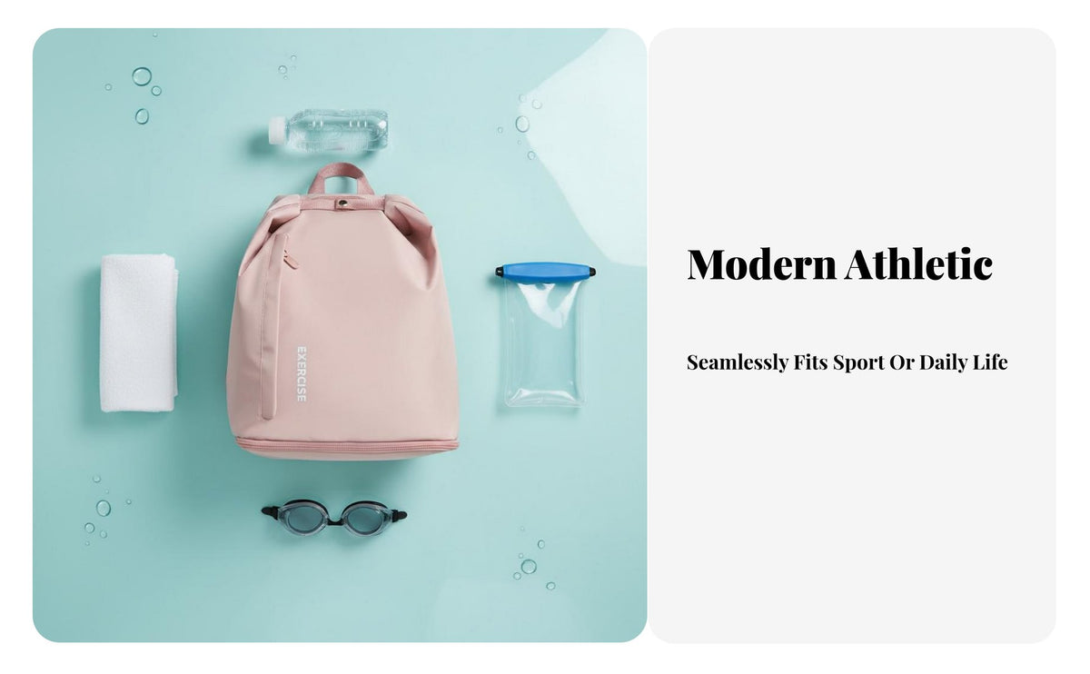 Dry Wet Separation Backpack Gender-Neutral Design Waterproof Swimming Backpack Large Capacity Fitness Rucksack for Swimmers, Beach, Outdoor Activities