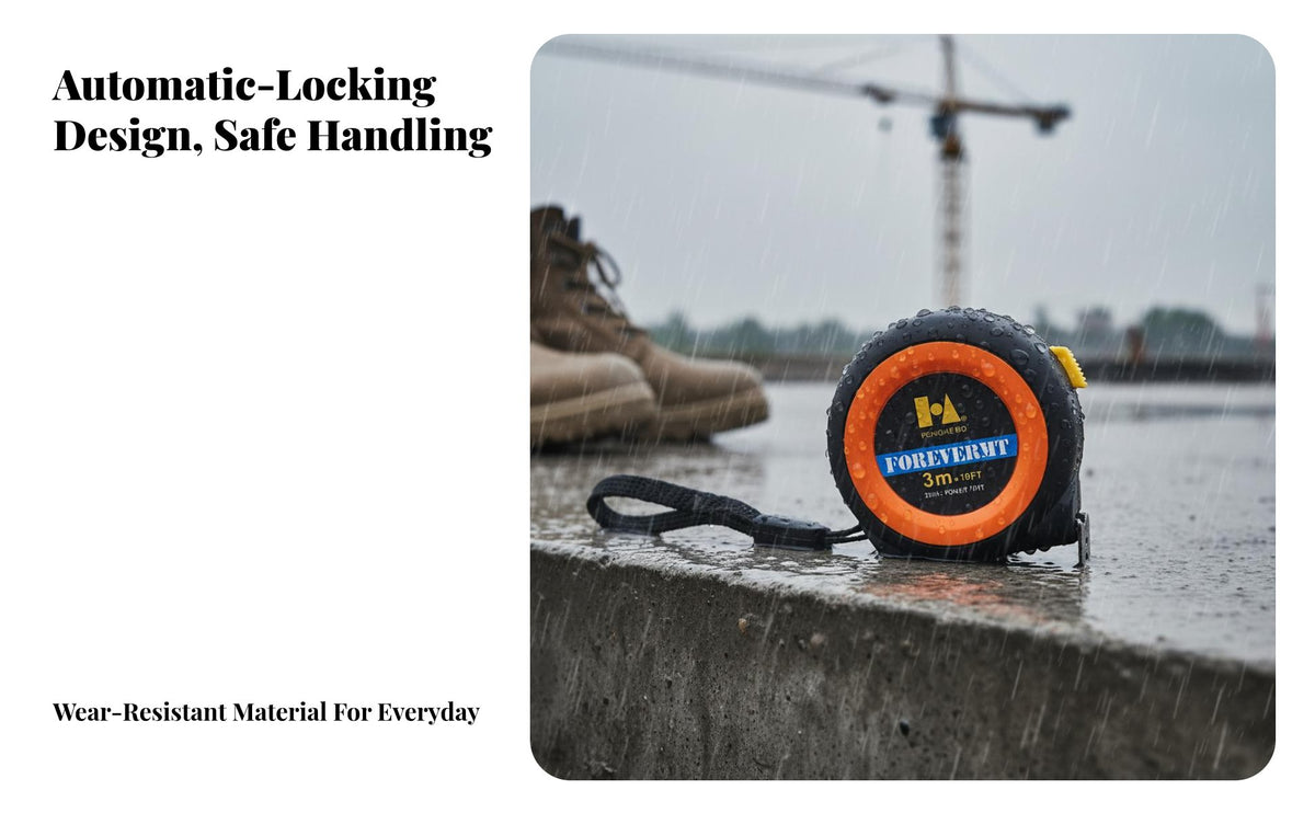 Automatic-Locking Tape Measure High Exact Automatic-Locking Measuring Tape Waterproof Drop-Resistant for Professionals, Job Site