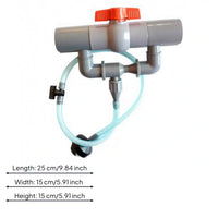 U-Shaped Pipe Venturi Fertilizer Injector Red Handle Irrigation Fertilizer Injector Tapered Outlet Garden Equipment Transparent Hose