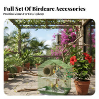 Large Size Rolling Parrot enclosure Breeding Design avian Enclosure sturdy Metal Construction Aviary Spacious Interior for Indoors, Living Room, Home