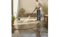 Pressure Washer Hose Coiled Hose with Fittings Double-Ended for Driveway