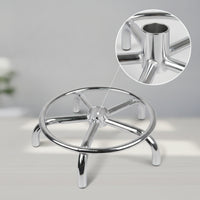 Chrome-Plated Five-Leg Stool Base Metal Stool Base with Circular Frame Heavy-Duty Polished Long-Lasting for DIYers, Bar Stools, Salon Chairs