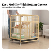 Spacious Design Multi-Level Feline Condo Easy to Clean Multi-Level Feline Playpen Sturdy Construction Pet Enclosure Secure Locking System for Indoor, Indoors, Living Room, Apartment