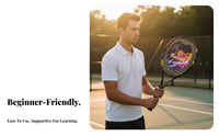 Racquet Sport Racket Set Single-Piece Design Beginner Racquet Sport Racket Portable Lightweight for Beginners, Rear Yard