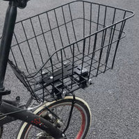 Rapid-Removal Bike Basket Rectangular Rear Bike Basket Black for Shopping Rides