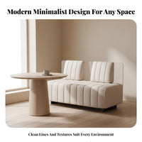Light Luxury Design Fluted rear Sofa and Chair Set Comfortable Cushioning Reception Seating Faux Marble table surface Commercial Furniture Gold-Finished Legs for Interior Designers, Facility Managers, Restaurant, cosmetics studio, Hotel Lobby, Lounge