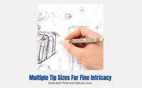 Brown Pigment Liner Waterproof Pigment Liner Pen Fine Tip No Bleed Through for Artists, Illustrators, Drawing, Sketching, School