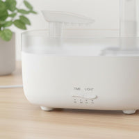 Quiet Operation LED Night Light Humidifier Waterless Auto Shut-Deactivate High-Frequency Mist Humidifier 3 Timer Settings Desktop Raindrop Dispenser for Bedroom