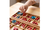 Movable Alphabet with Trays Preschool Movable Alphabet Textured Letter Set for Classroom, Playroom