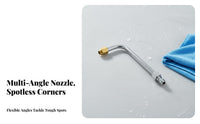 Stainless Steel & Brass Construction Bent Extension Rod Nozzle Long-Lasting Angled Pressure Washer Wand for Car Washing