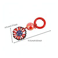 American Keychain Patriotic Bag Charm 3D Design American Keychain for Backpacks