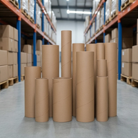 Kraft Paper Tube Round Packaging Pressure-Resistant Thick-Walled Tube for Express Shipping Multi-Size Cuttable Hard Paper Tube