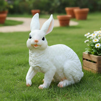 Hare Figurine Weather-Resistant Bunny Statue Great Gift Idea Bunny Lawn Ornament for Gardeners, Kindergarten, Patio, Bonsai
