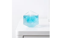 Cube-Shaped Storm Glass Weather Predictor Faceted Glass Weather Bottle Desktop Ornament Clear for Desk, Home Decor, Office, Bookshelf