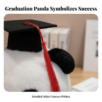 Cute Design Stuffed Toy Panda Graduation Gift Soft and Cuddly Graduation Panda Stuffed Toy 3D PP Cotton Filling for Graduates, Students