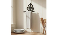 Rustic Cast Iron Paper Holder Sturdy Duty Cast Iron Paper Towel Rack Retro Bathroom Tissue Dispenser for Hotel
