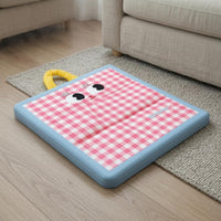 Rectangular Cooling Mat Stitched Cat Cooling Mat Checkered Pet Sleeping Pad