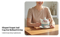 Tea for Single Set Gift Box Included Personal Tea Set Elegant Design for Office