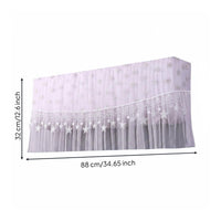 Split Cooling Unit Curtain Cover Easy to Install Cooling Unit Dust Cover Decorative Lace Trim for Living Room