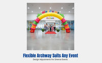 Inflatable Cartoon Arch, Rainbow Gate, Welcome Arch for Kindergarten Opening, Children's Event, Festival