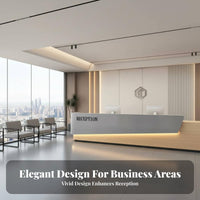 Modern Reception Desk Minimalist Design Office Welcome Desk S Modern Reception Counter with Light for Hoteliers, Retailers, Hotel Lobby, Salon