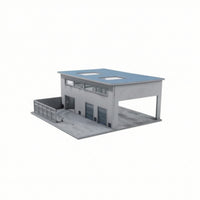 Building Model with Display Base Realistic Miniature Building Tabletop Scale Scene Model for Collectors