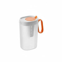 Space-Saving Plastic Cold Water Pitcher Easy to Clean Refrigerator Door Water Jug Included for Families, Hosts, Kitchen, Parties, Barbecues