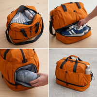 Unisex Dry Wet Separation Gym Bag with Shoe Compartment, Large Capacity Travel Duffel for Short Trips