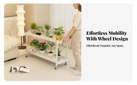 Multi-Level Planter Trolley Floor-Standing Rolling Plant Caddie with casters weightyDuty for Gardeners, Seniors