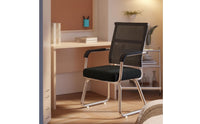 Mesh Office Chair with Armrests Minimalist Low Back Office Chair Breathable for Professionals, Telecommuters, Conference Room