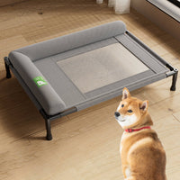Raised Pet Bed Raised Pet Cot Sturdy Frame Dog Cot with Bolster for Small Dogs