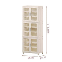 Installation-No-Assembly Foldable Shoe Cabinet No Assembly Stackable Shoe Storage Box Dust-Proof Plastic Storage Container with Doors Space-Saving for Students, Apartment Dwellers, Entryway, Dorm Room, Bedroom, Closet