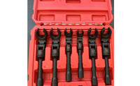 6 Pieces Crowfoot opening End Wrench Set Storage Case Petrol Line Wrench Set Mirror Polished Hand Tool for Garage