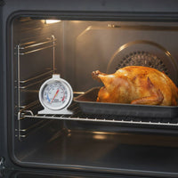1 Piece Oven Temperature Gauge Stainless Steel Thermometer with Glass Lens High Temperature Resistant Dial Thermometer Two Scale Display Suitable for Baking Roasting Grilling Kitchen Cooking