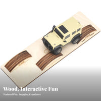 Simulation Obstacles 1/43 Scale Crawler Ramp Challenging Terrain Wooden RC Car Obstacle Non-Paved-Road Experience for Teenagers 14+, Parents