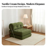 DoubleUse Foldable Single Lounger Modular Pull-out Sleeper Armchair Space-Saving Sofa Bed Minimalist Design for Apartment Dwellers, Young Adults, Awayice Workers, Living Room, Small Areas, Bedroom, Reading Nook