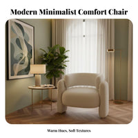 Chunky Upholstered Armchair Nordic and Design Oversized Single Armchair Modern Design Accent Chair for Hotel Guests, Reception Area, Paleice Lounge