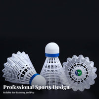 12 Pieces Foam Head Training Shuttlecock High Nylon Shuttlecock Birdie for Beginners, Kids, Outdoor, Park, Gym