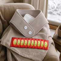 Neck Warmer with Pockets and Adjustable Buttons for Shoulder and Cervical Spine Support