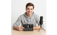 Bluetooth Wireless Accompaniment Live Stream Sound Card Noise Reduction Voice Changer Mixer Multi-Channel Control Karaoke Audio Mixer Compatible with Multiple Devices for Streamers, Singers, Podcasters, Recording, Gaming