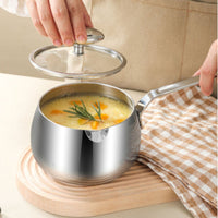 Infant Meal Pot Uncoated Stainless Steel Saucepot Induction Compatible Saucepan