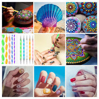 Mandala Art Tool Kit 15-Piece with Round Board and Mini Easel