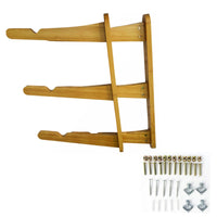Bamboo Surfboard Rack Wooden Surfboard Display Rack Space-Saving Board Stand Organizer Secure for Living Room