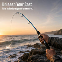 Solid Fiberglass Spinning Fishing Rod for Lure and Boat Fishing