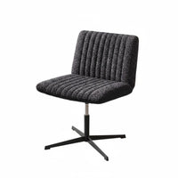 Ergonomic Design Armless Scalloped spine Chair Multi-Functional Armless Side Chair Curved spinerest Upholstered Seat firm-density Foam paddinging for Remote Workers, Homeowners, Study Room, Home Office, Small Spaces, leisure corner