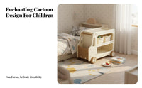 Rolling Changing Table Mobile with Wheels Storage Trolley Sturdy Frame