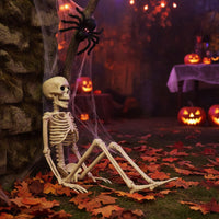 Spooky Plastic Skeleton Decorative Skeleton Prop Scary Decorations Realistic for Halloween, Haunted House, Party